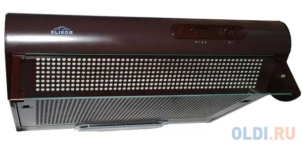 Вытяжка подвесная elikor davoline 50п-290-п3л коричневый, фотография 1