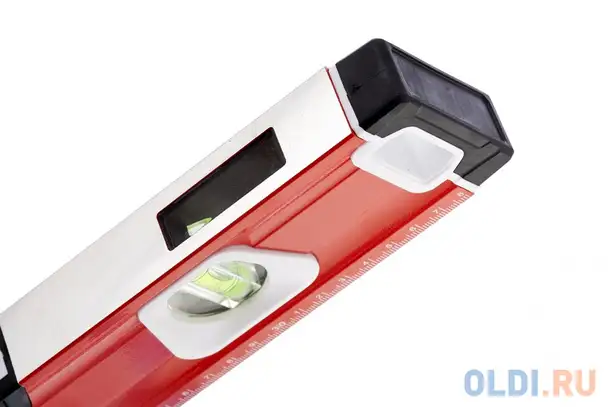 Уровень алюминиевый, магнит., фрезерованный, 3 глазка (1 зеркал.), 2 комп. рукоятки,, фотография 1