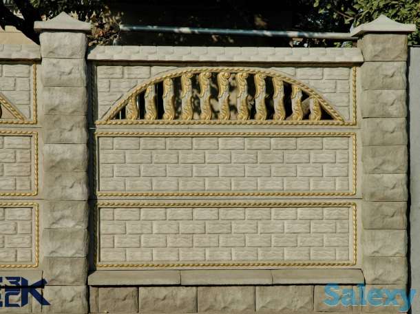 Железобетонный забор, еврозабор, забор, фотография 6