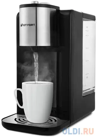 Термопот kitfort кт-2502 2600 вт чёрный серебристый 2.2 л металл/пластик, фотография 1