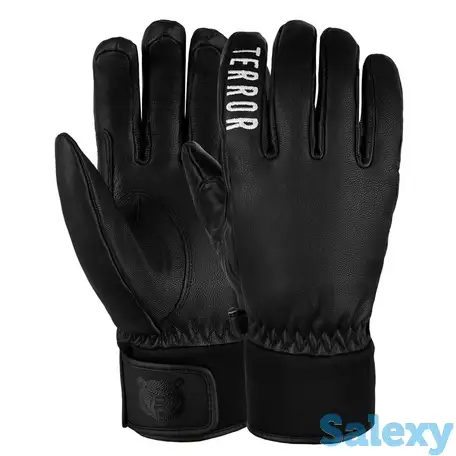 Перчатки terror 21-22 leather gloves black, фотография 1