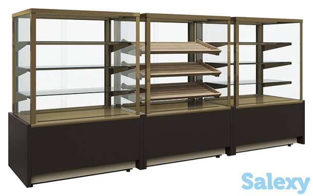 Витрина кондитерская Carboma KC70 VM 1,3-1 Light, шоколад / золото), фотография 2