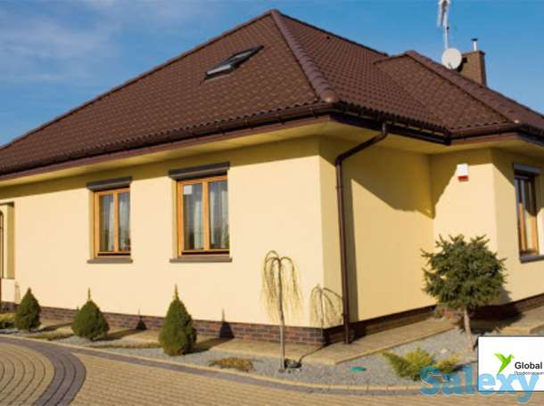 Облицовка фасада цементной песчаной штукатуркой, фотография 1