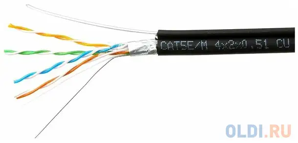 Skynet кабель ftp outdoor, медный, 4x2x0,48, fluke test, кат.5e, однож., 305, фотография 1