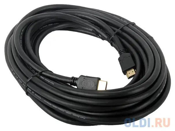 Кабель hdmi gembird/cablexpert, 10м, v2.0, 19m/19m, черный, позол.разъемы, экран, пакет , фотография 1