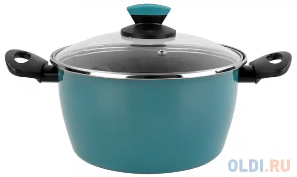 Кастрюля vitrinor lotus 24 24 см сталь, фотография 1