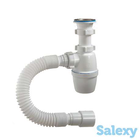 Гофры, слив для ванны, раковины, фотография 1