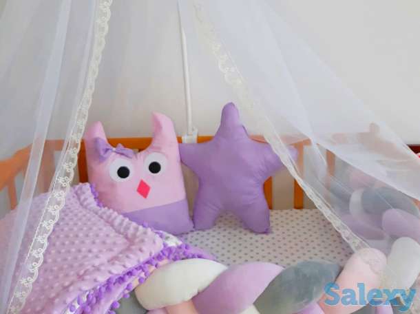 Детские бортики на кроватку, постельное белье, подушки, фотография 1