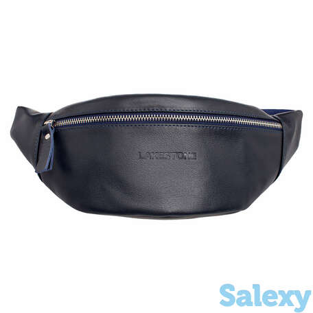 Кожаная поясная сумка ellis dark blue, фотография 3