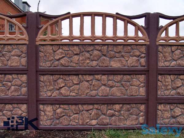 Железобетонный забор, еврозабор, забор, фотография 2