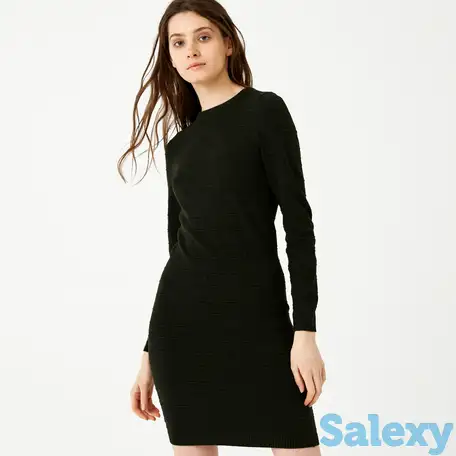 Женское платье lacoste с длинным рукавом и круглым вырезом, фотография 1