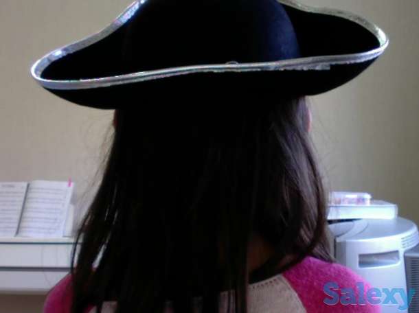 Шляпа пирата черная, новогодний костюм, дешево, фотография 2