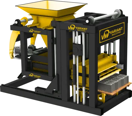 Вибропресс для производства шлакоблоков, бетонной брусчатки и бордюра, фотография 1