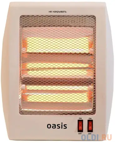 Инфракрасный обогреватель oasis is-8 800 вт белый, фотография 1