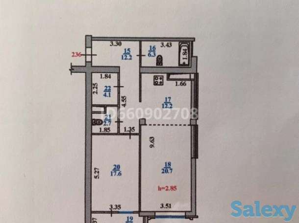 2-комнатная квартира, 82 м², 14/18 этаж, мкр Орбита-1 208/6 — Навои, фотография 6
