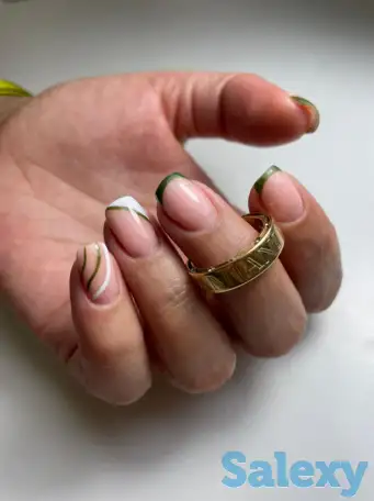 Маникюр, гелевое покрытие, наращивание, фотография 6