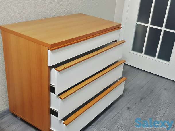 Продам тумбу с выдвижными ящиками, функциональная, цвет белый + бук в отличном состоянии, фотография 4