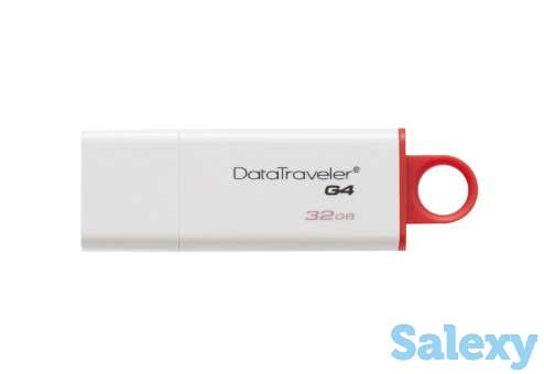 Флеш накопитель kingston datatraveler g4 32gb usb 3.0 (dtig4/32gb). белый-красный, фотография 2