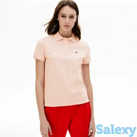 Женское поло lacoste classic fit из дыщащего мягкого хлопка peqie, фотография 1