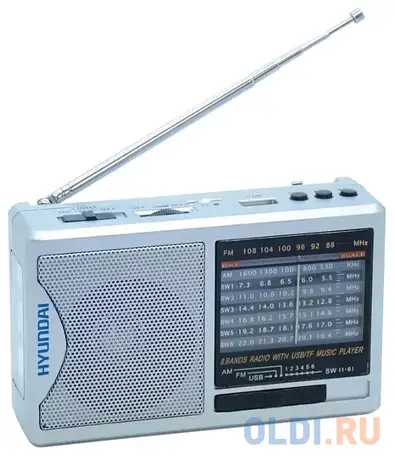 Радиоприемник hyundai h-psr160 серебристый, фотография 1