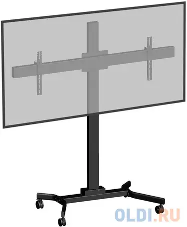 [m263vc] мобильная стойка 2х1 для видеоконференций wize m263vc для дисплеев 32, фотография 1
