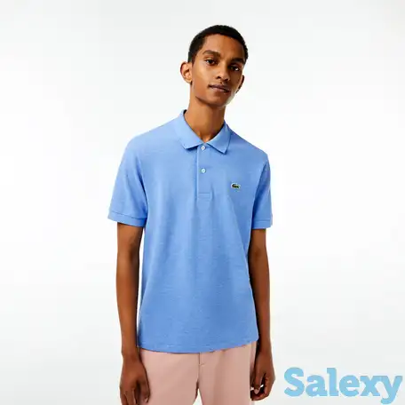 Оригинальная рубашка-поло l.12.12 из меланжевой ткани, фотография 1