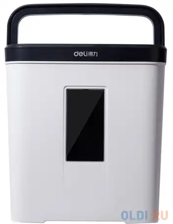 Шредер deli e9939 белый (секр.p-4)/фрагменты/5лист./12лтр./скобы, фотография 1