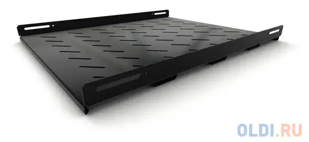 Полка стационарная hyperline tsh3h-650-ral9004 1u нагр.:100кг. 19