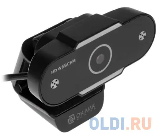 Камера web оклик ok-c012hd черный 1mpix (1280x720) usb2.0 с микрофоном, фотография 1