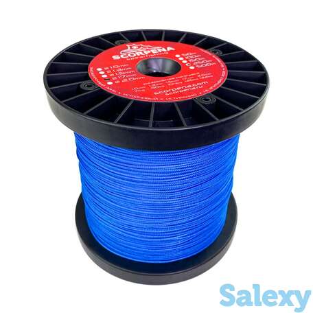 Линь высокопрочный uhmw-pe 1.7 мм синий, бобина 250 м, фотография 1