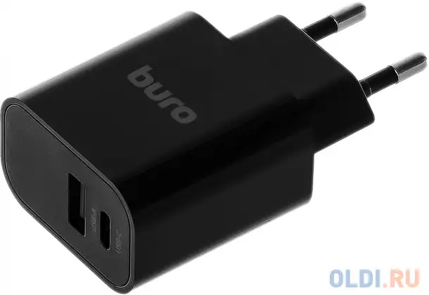 Сетевое зар./устр. buro buwd1 3a pd+qc черный (buwd18p110bk), фотография 1