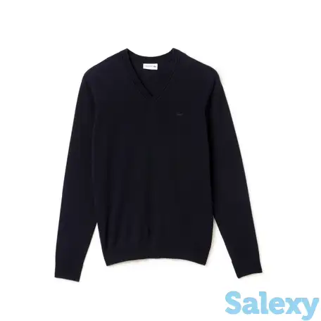 Мужской шерстяной свитер lacoste с v-образным вырезом, фотография 1