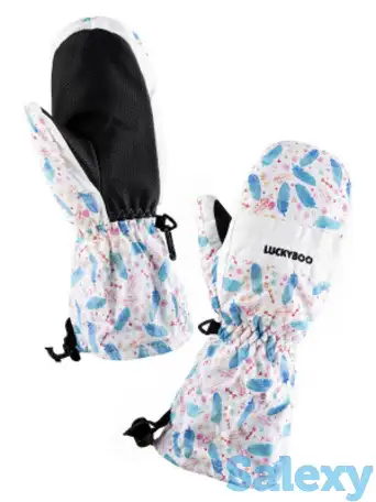 Варежки luckyboo 20-21 future feather big fingers white, фотография 1