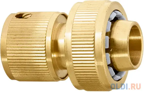 Соединитель palisad 66260  латунь быстросъемный для шланга 3/4, фотография 1