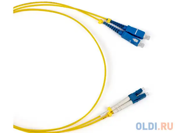 Патч-корд волоконно-оптический hyperline fc-9-lc-sc-upc-1m  (шнур) sm 9/125 (os2), lc/upc-sc/upc, du, фотография 1