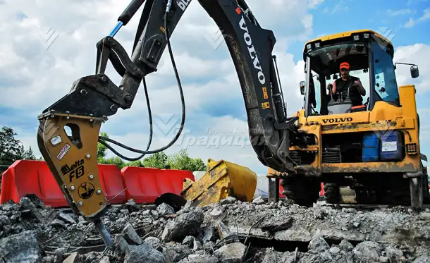 Гидромолот на экскаватор погрузчик Delta F5 южная Корея, фотография 3