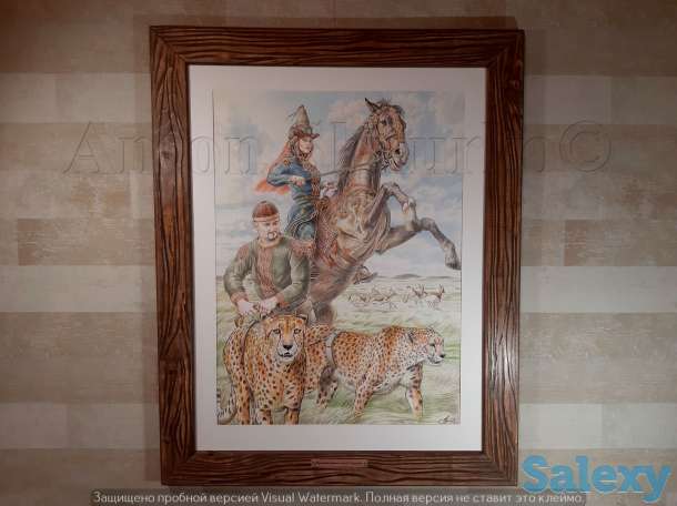 Картина «Кипчакская княжна. Охота с гепардами», фотография 2