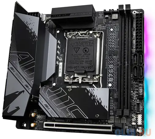 Материнская плата gigabyte b760i aorus pro ddr4, фотография 1