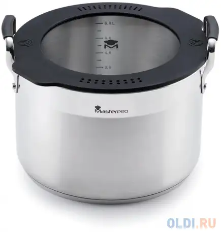 Кастрюля bergner bgeu-3779 24 см 6 л алюминий, фотография 1