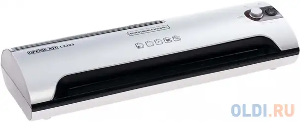 Ламинатор office kit l3223 a3 75х150 мкм 35 см/мин бело-черный, фотография 1