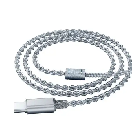 Провод VARLO Type-C на QDC 0,75 HiFi 7.1 Silver, фотография 1