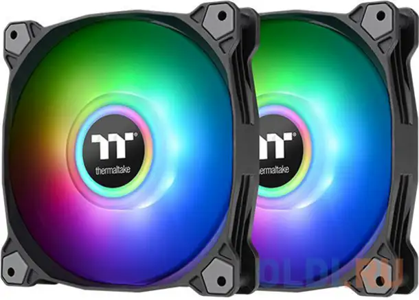 Pure duo 12 argb sync radiator fan 2 pack [cl-f115-pl12sw-a] thermaltake, фотография 1