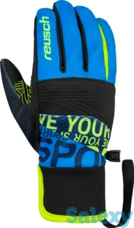 Перчатки reusch 18-19 ravenclaw touch-tec black/brilliant blue, фотография 1