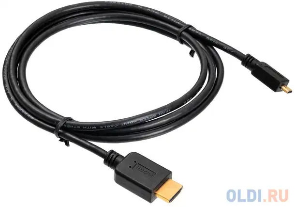 Кабель hdmi - microhdmi 3.0м buro microhdmi-hdmi-3 черный, фотография 1