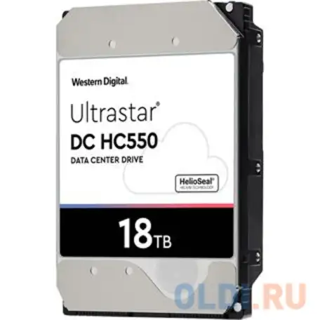Жесткий диск wd original sas 3.0 18tb 0f38353 wuh721818al5204 ultrastar dc, фотография 1