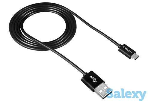 Кабель canyon micro-usb to usb cable 1m cne-usbm1b. черный, фотография 2