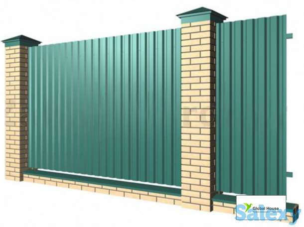 Строительство забора из профилированного листа, фотография 1