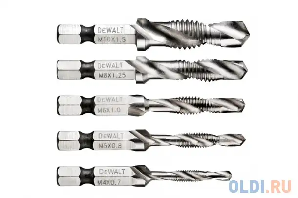 Набор сверл-метчиков dewalt dt50060-qz 5шт, фотография 1