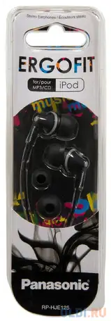 Наушники panasonic rp-hje125e-k черный, фотография 1