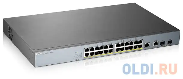 Коммутатор zyxel gs1350-26hp-eu0101f 24g 24poe+ 375w управляемый, фотография 1